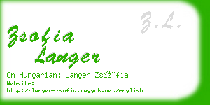 zsofia langer business card